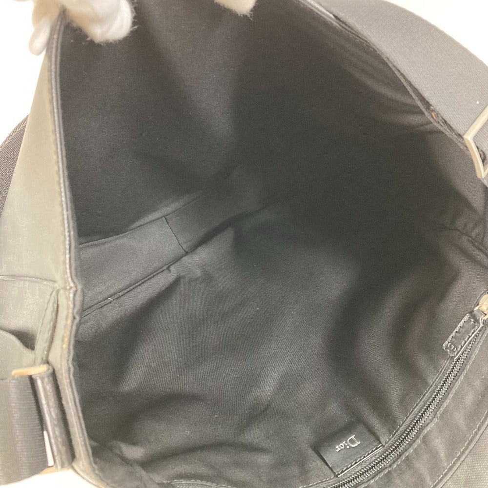 DIOR HOMME Shoulder Bag PVC black Crossbody flap Trotter Oblique logo mens Used Authentic