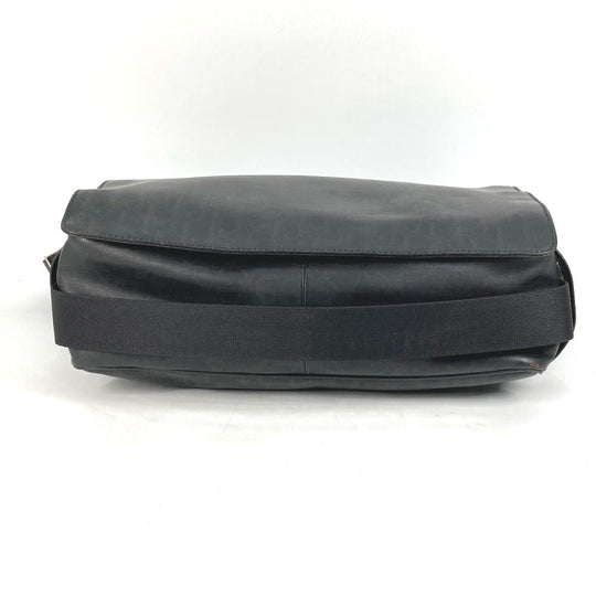 DIOR HOMME Shoulder Bag PVC black Crossbody flap Trotter Oblique logo mens Used Authentic