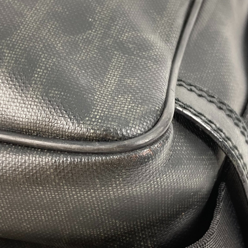 DIOR HOMME Shoulder Bag PVC black Crossbody flap Trotter Oblique logo mens Used Authentic