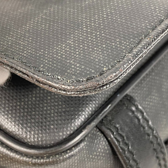 DIOR HOMME Shoulder Bag PVC black Crossbody flap Trotter Oblique logo mens Used Authentic