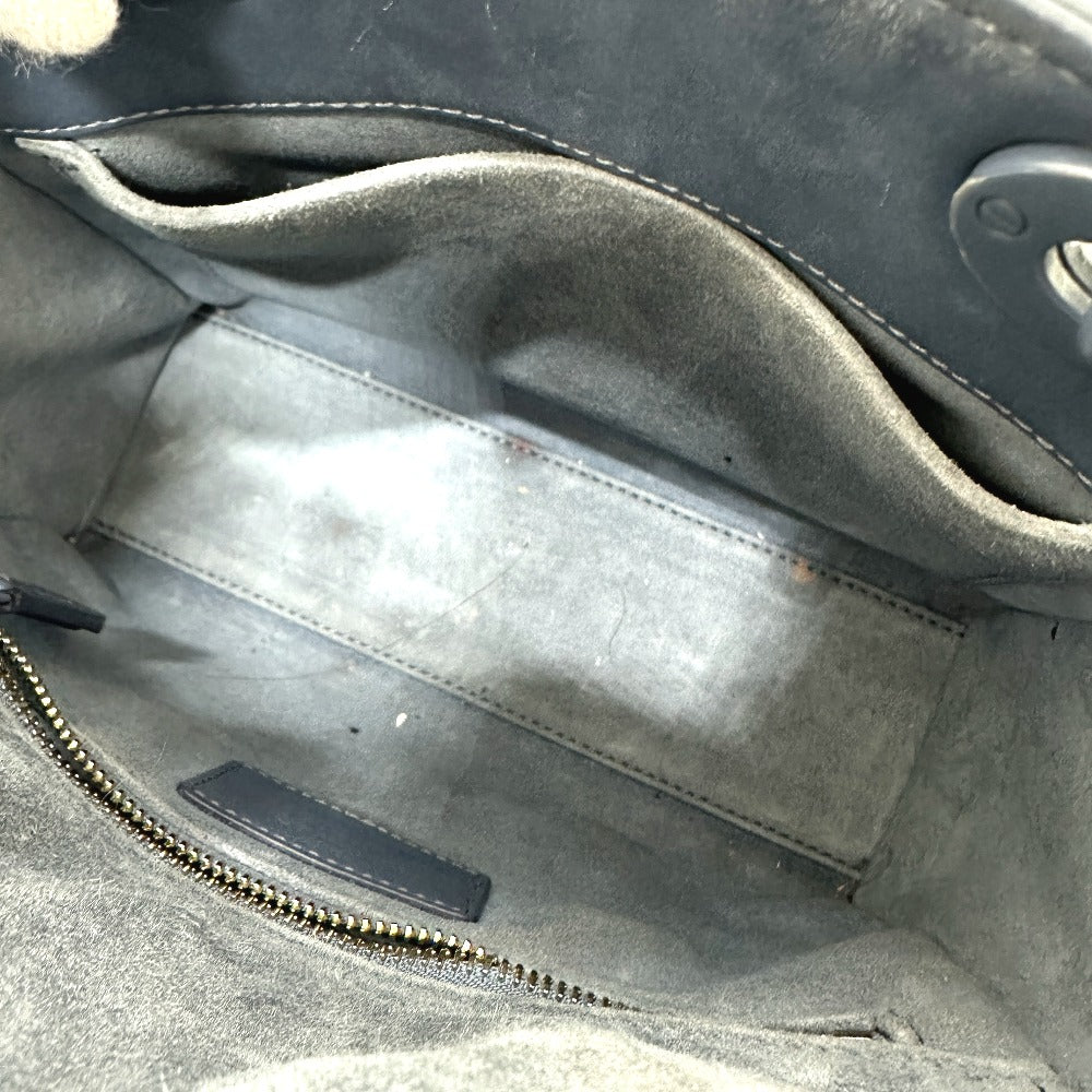 Dior Handbag lambskin blue Lady Dior Women Used Authentic