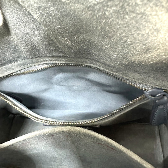 Dior Handbag lambskin blue Lady Dior Women Used Authentic