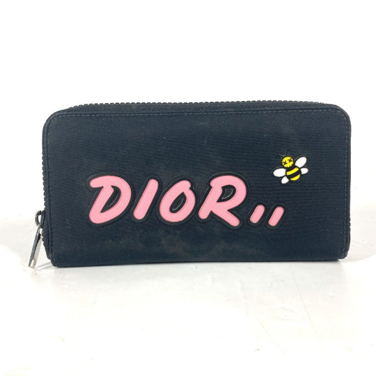 Dior Long Wallet Purse Nylon black KAWS collaboration Women(Unisex) Used Authentic