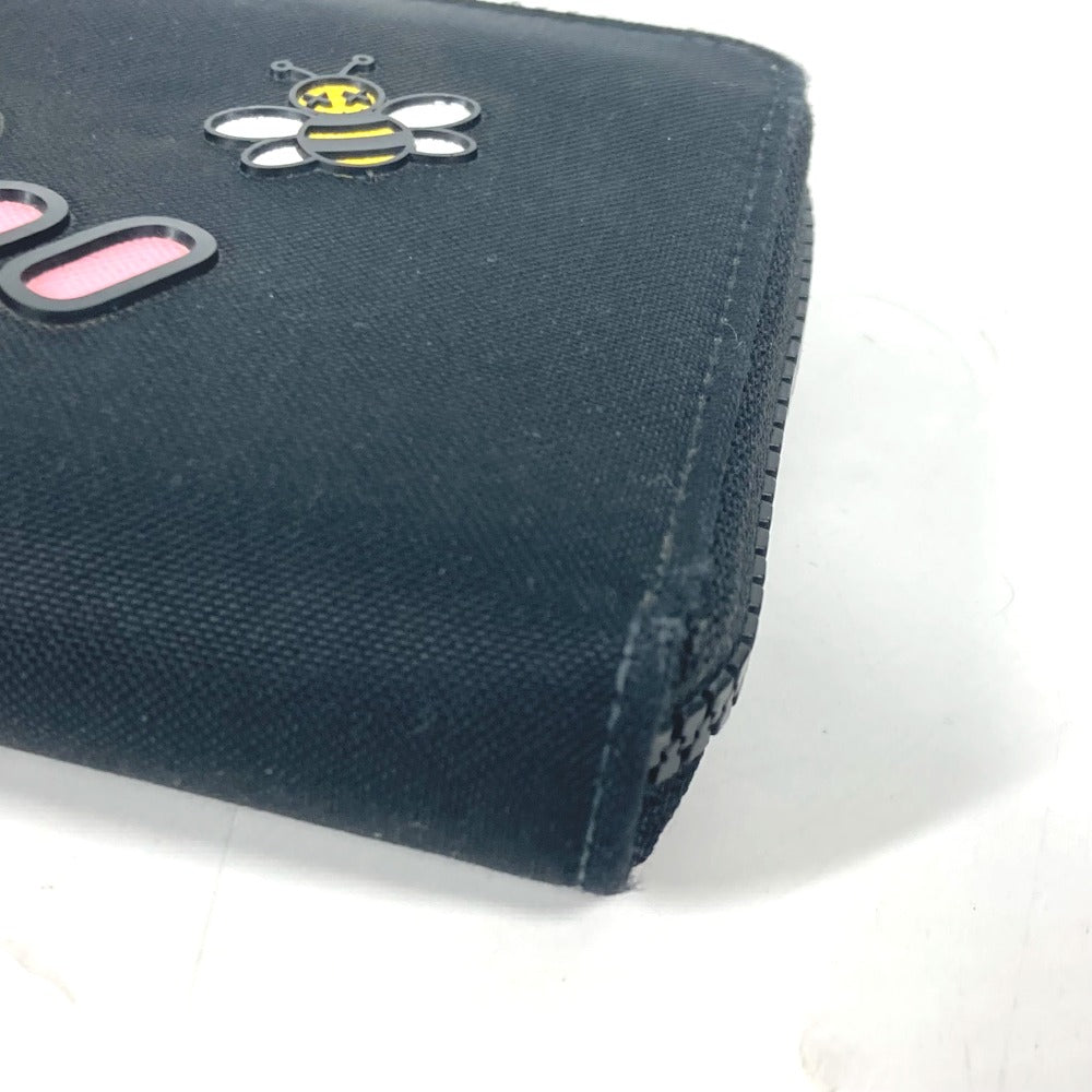 Dior Long Wallet Purse Nylon black KAWS collaboration Women(Unisex) Used Authentic