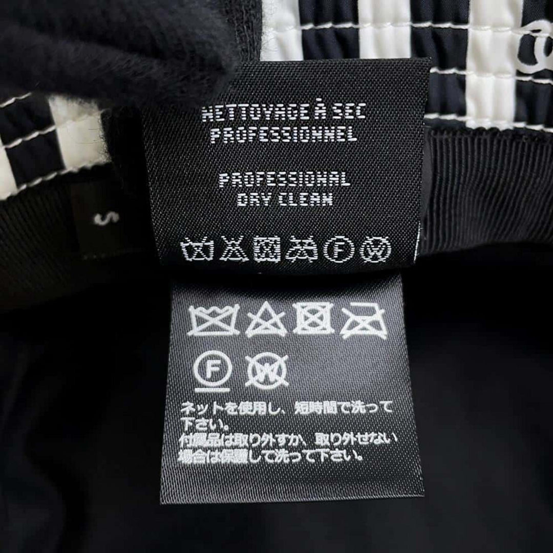 Chanel Coco Beach Polyamide White Black Hat Preloved
