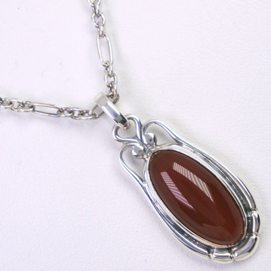 Georg Jensen Necklace Silver925 Red Women Used Authentic
