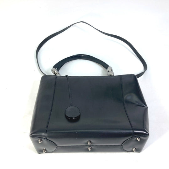 Dior Handbag leather black 2WAY bag Maris Pearl Women Used Authentic