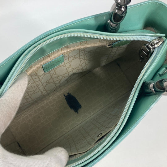 Dior Handbag enamel Light blue Shoulder Bag Shoulder Bag Maris Pearl Women Used Authentic