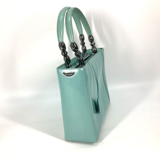 Dior Handbag enamel Light blue Shoulder Bag Shoulder Bag Maris Pearl Women Used Authentic