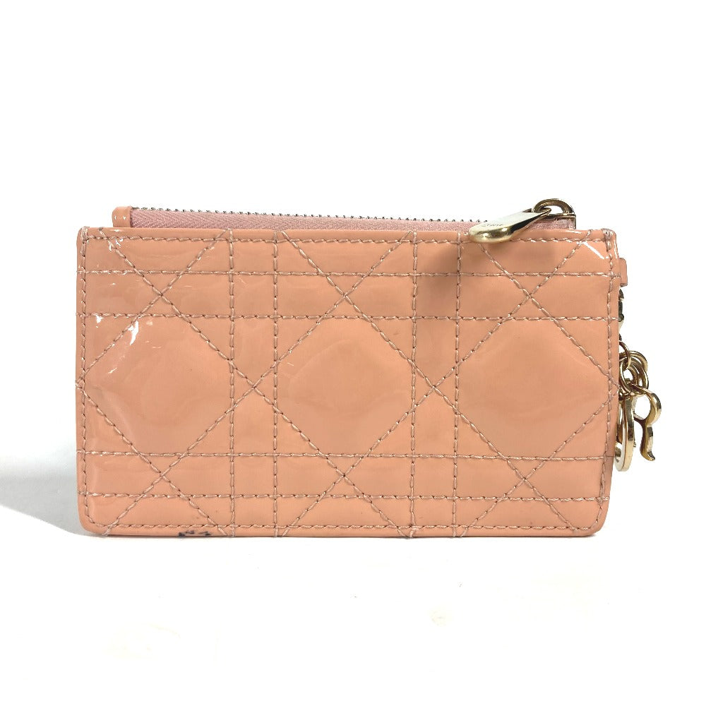 Dior Coin case enamel Pink type Lady Dior LADYDIOR Canage Women Used Authentic