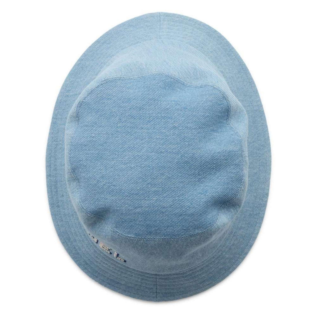 CHANEL Denim Cotton Light Blue Hat Preloved