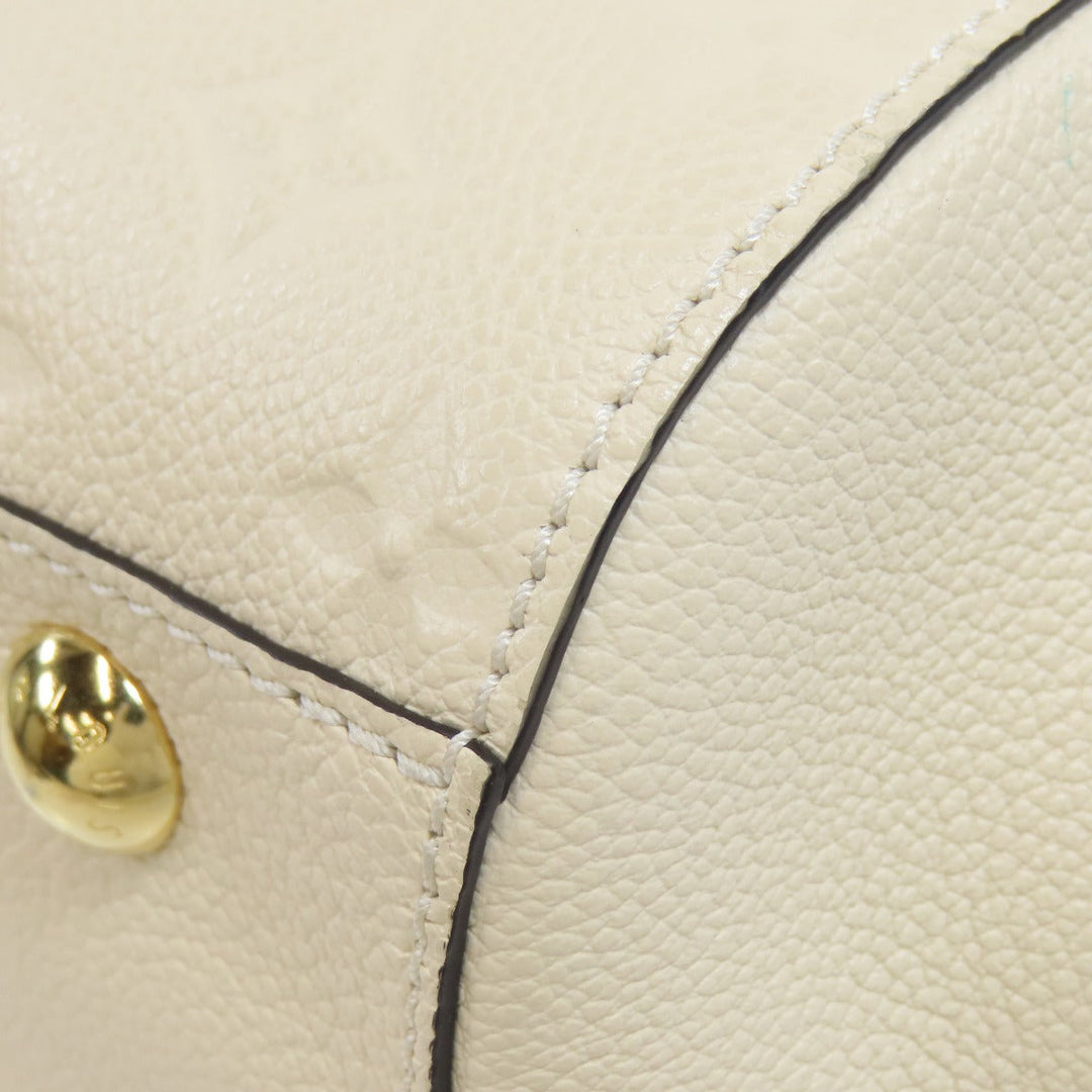 LOUIS VUITTON Handbag M53939 Ann Platt white Montaigne MM Women Used Authentic