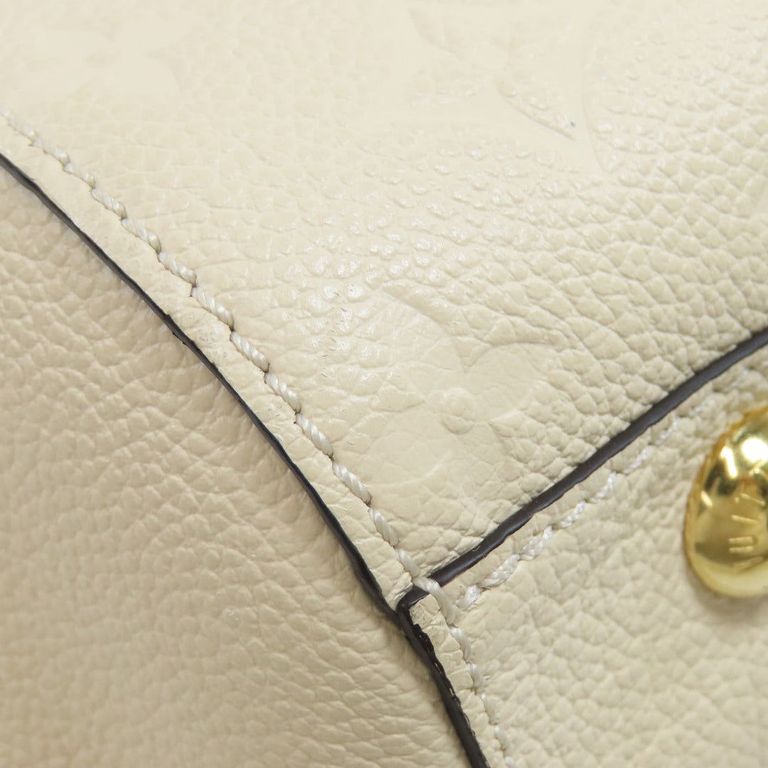 LOUIS VUITTON Handbag M53939 Ann Platt white Montaigne MM Women Used Authentic