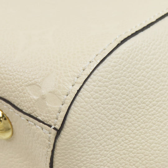 LOUIS VUITTON Handbag M53939 Ann Platt white Montaigne MM Women Used Authentic