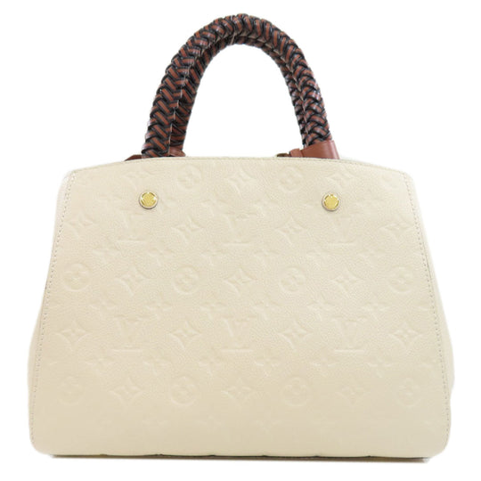 LOUIS VUITTON Handbag M53939 Ann Platt white Montaigne MM Women Used Authentic