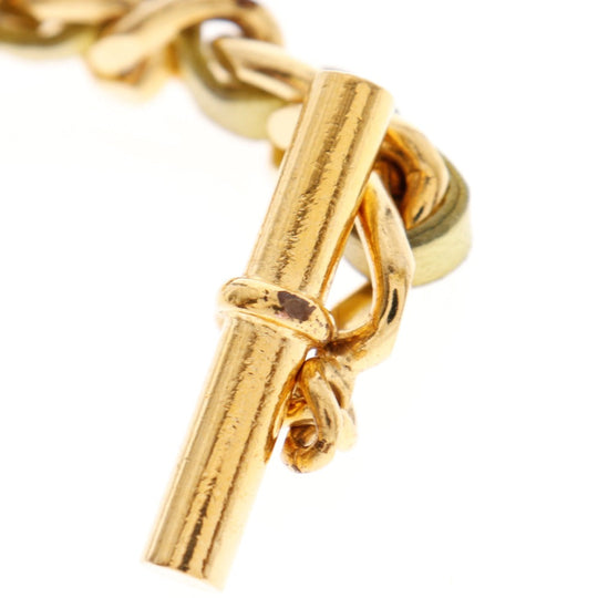 CHANEL bracelet Plated Gold , Leather Gold / yellow Women Used Authentic