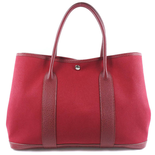 HERMES Handbag Towar Officier Red Garden party PM Women Used Authentic