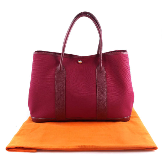 HERMES Handbag Towar Officier Red Garden party PM Women Used Authentic