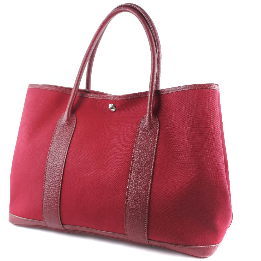 HERMES Handbag Towar Officier Red Garden party PM Women Used Authentic