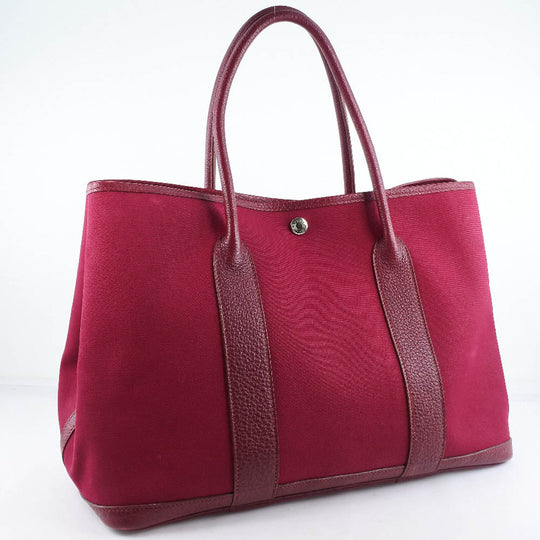 HERMES Handbag Towar Officier Red Garden party PM Women Used Authentic
