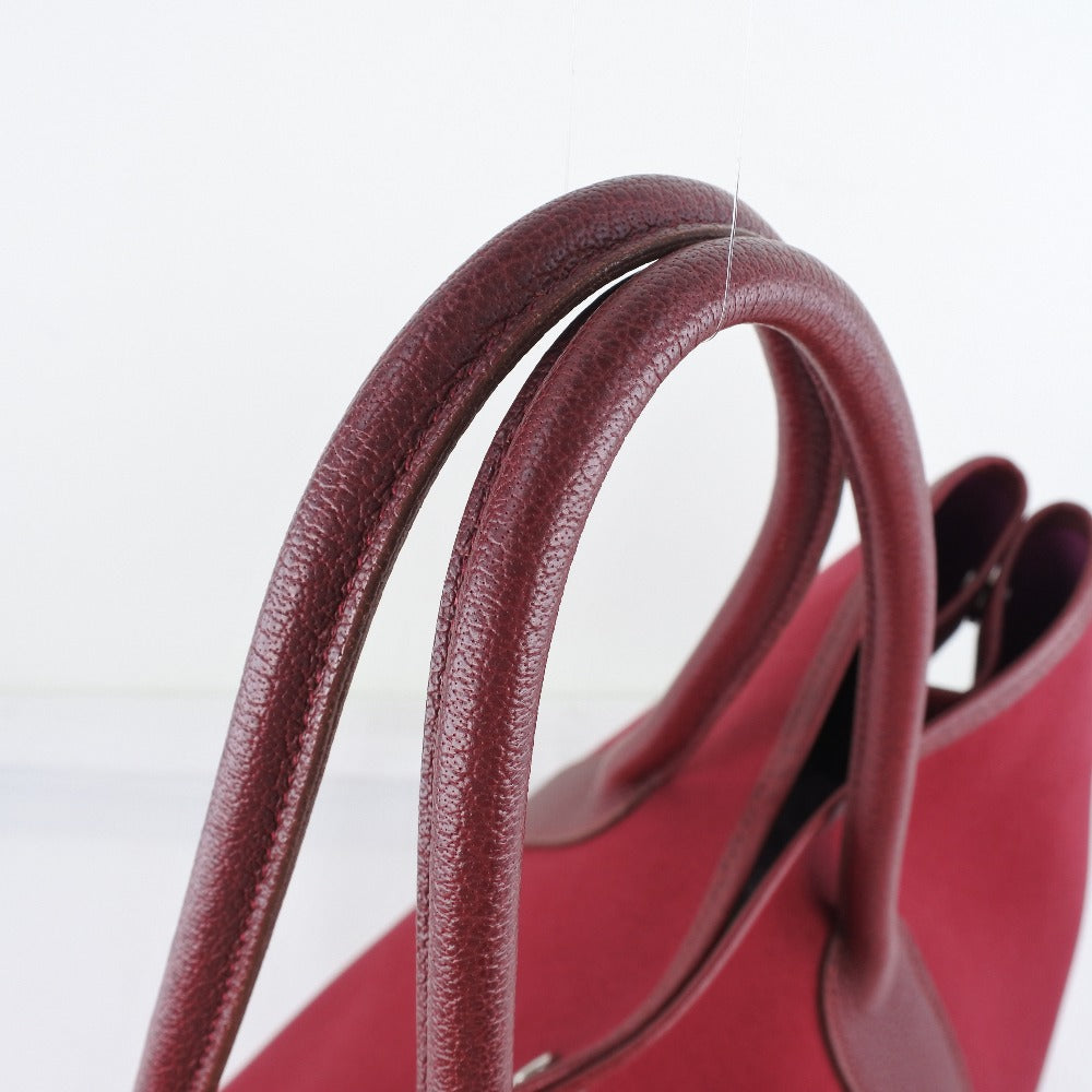 HERMES Handbag Towar Officier Red Garden party PM Women Used Authentic
