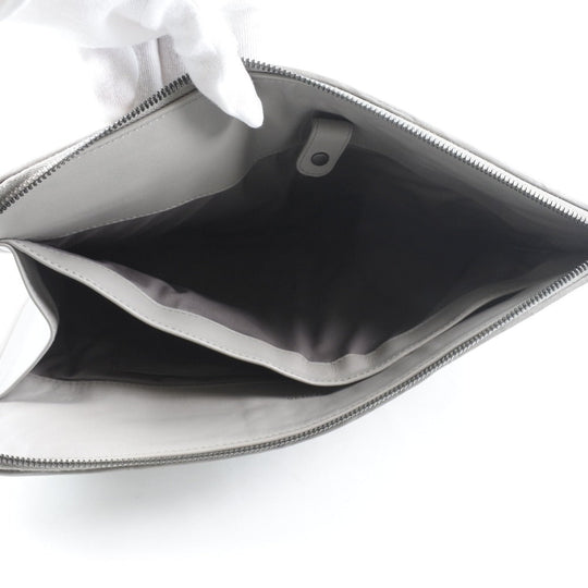 BOTTEGAVENETA Clutch bag Calfskin gray INTRECCIATO mens Used Authentic