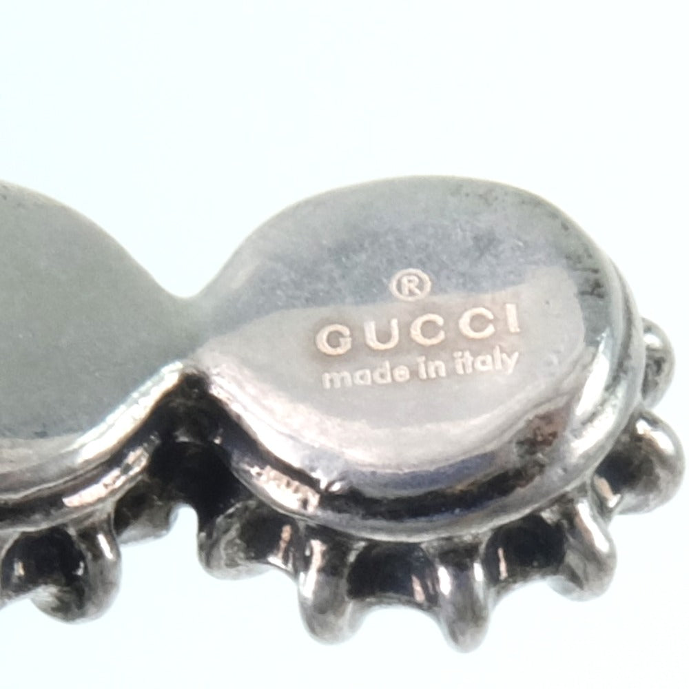 GUCCI bracelet Silver, light blue stone light blue Cuff Bangle Women 16 Used Authentic