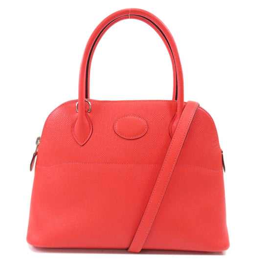 HERMES Handbag Epsom Red Bolide 27 SilverMetal Women Used Authentic