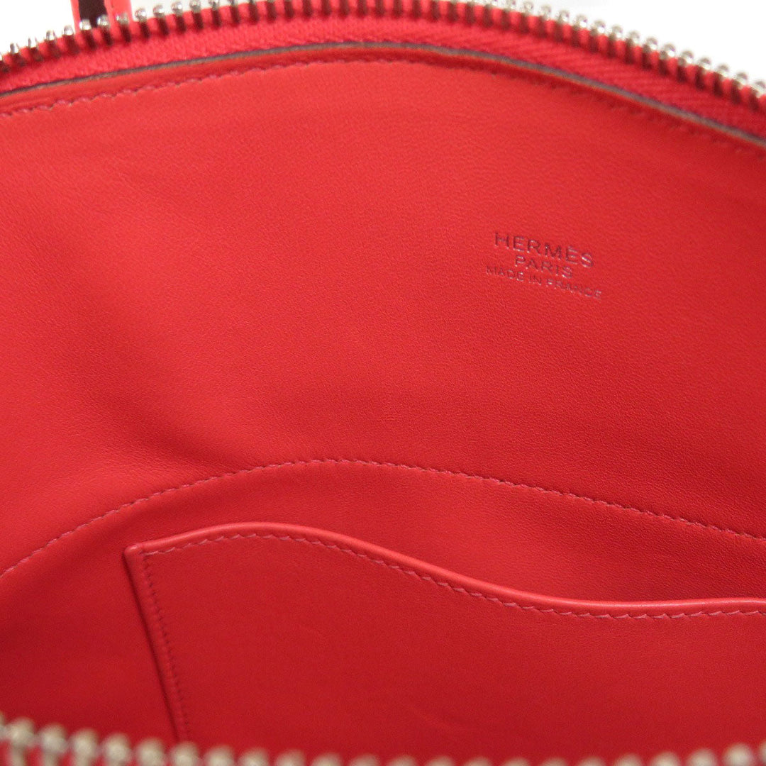 HERMES Handbag Epsom Red Bolide 27 SilverMetal Women Used Authentic