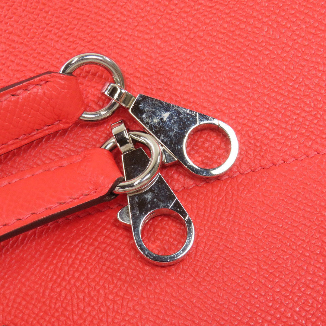 HERMES Handbag Epsom Red Bolide 27 SilverMetal Women Used Authentic