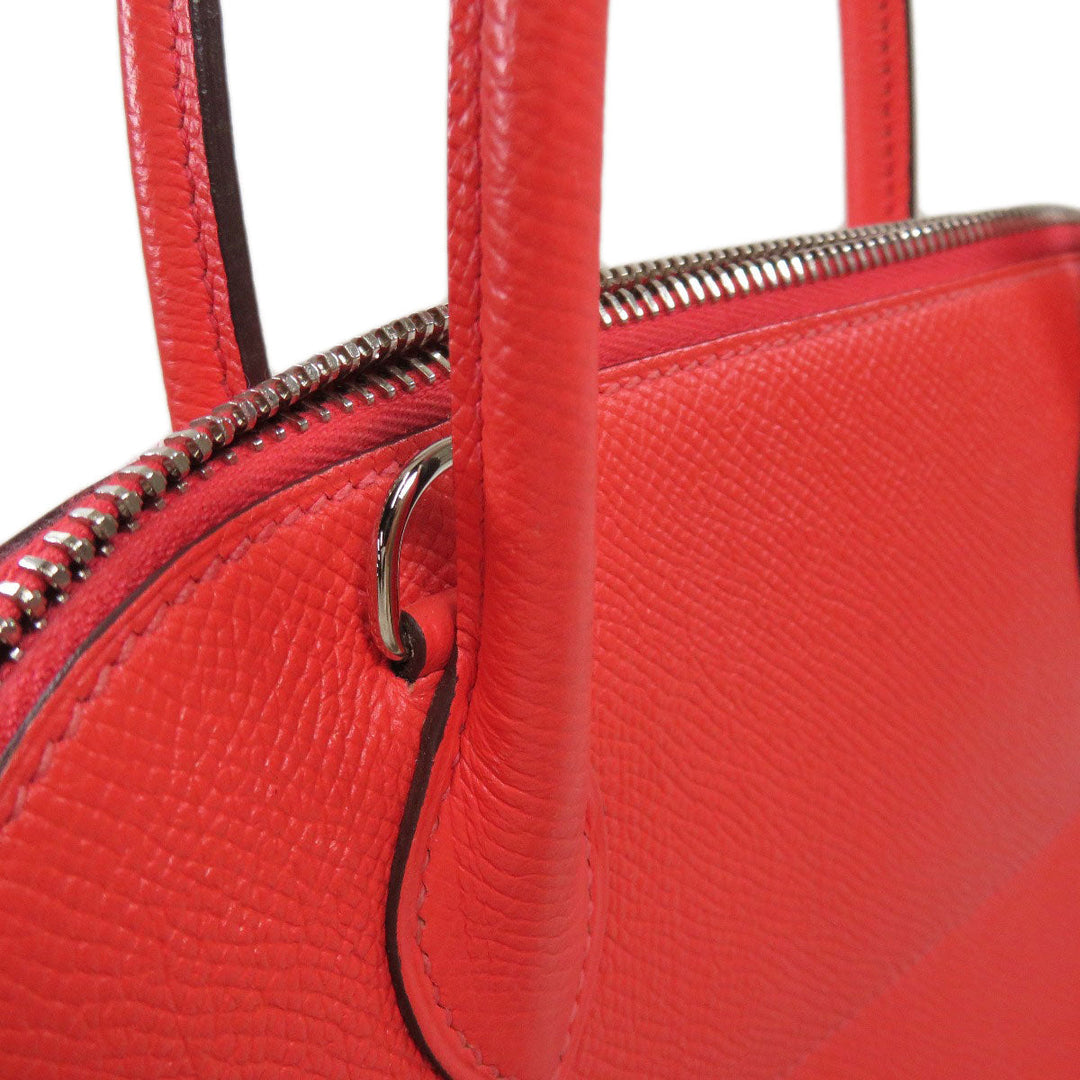 HERMES Handbag Epsom Red Bolide 27 SilverMetal Women Used Authentic