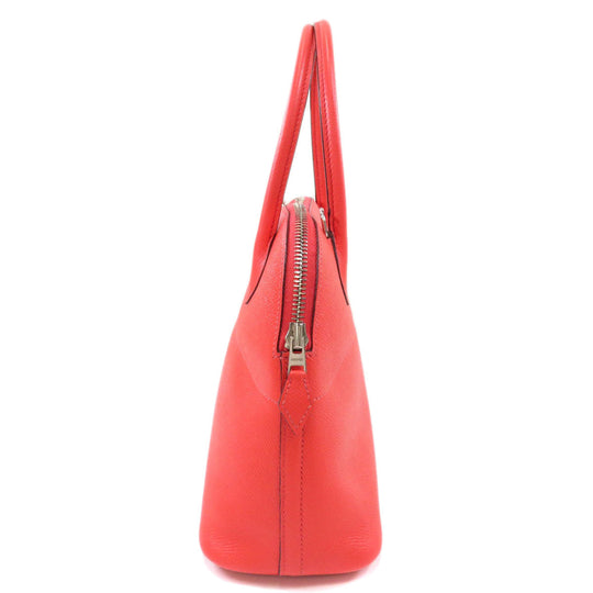 HERMES Handbag Epsom Red Bolide 27 SilverMetal Women Used Authentic