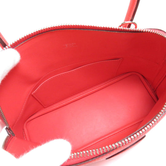 HERMES Handbag Epsom Red Bolide 27 SilverMetal Women Used Authentic