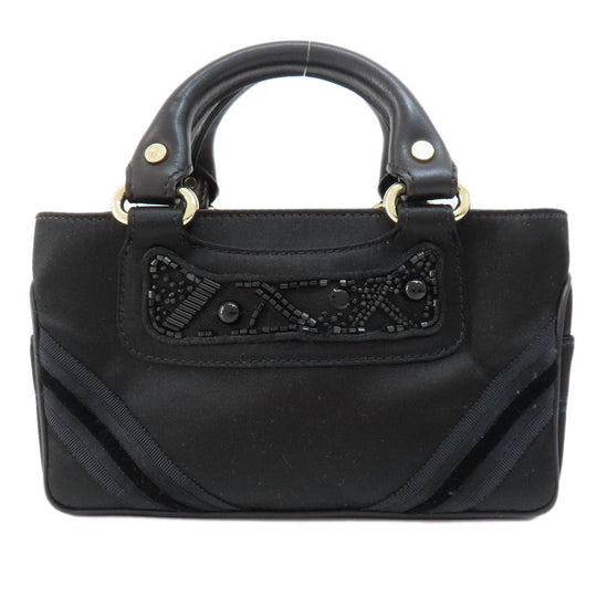 CELINE Handbag Satin black Mini boogie bag