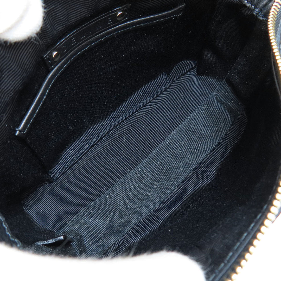 CELINE Handbag Satin black Mini boogie bag