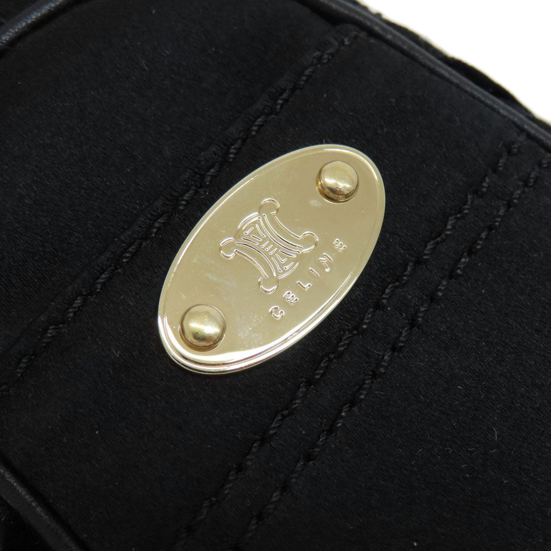 CELINE Handbag Satin black Mini boogie bag