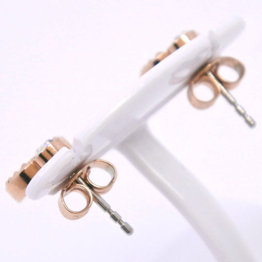 Emporio Armani Watches Quartz AR-80043 Stainless Steel Pink gold Pierce set Black shell dial Women Used Authentic
