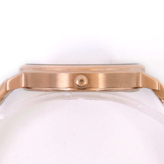 Emporio Armani Watches Quartz AR-80043 Stainless Steel Pink gold Pierce set Black shell dial Women Used Authentic