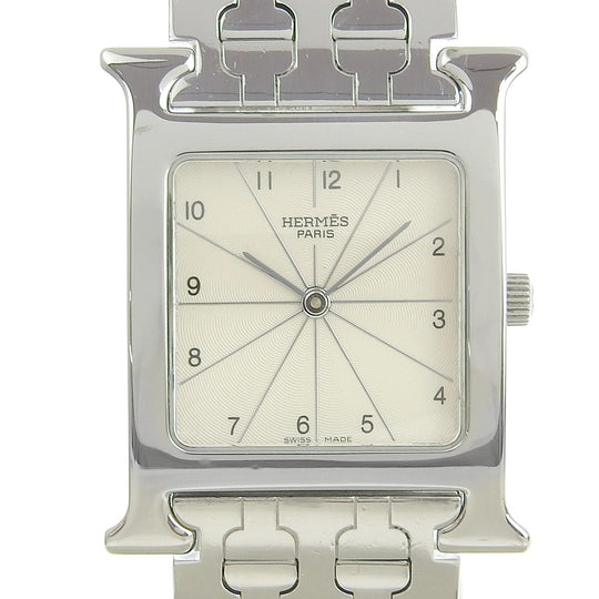 HERMES Watches Quartz HH1.510 Stainless Steel Silver H watch Silver dial Women Used Authentic