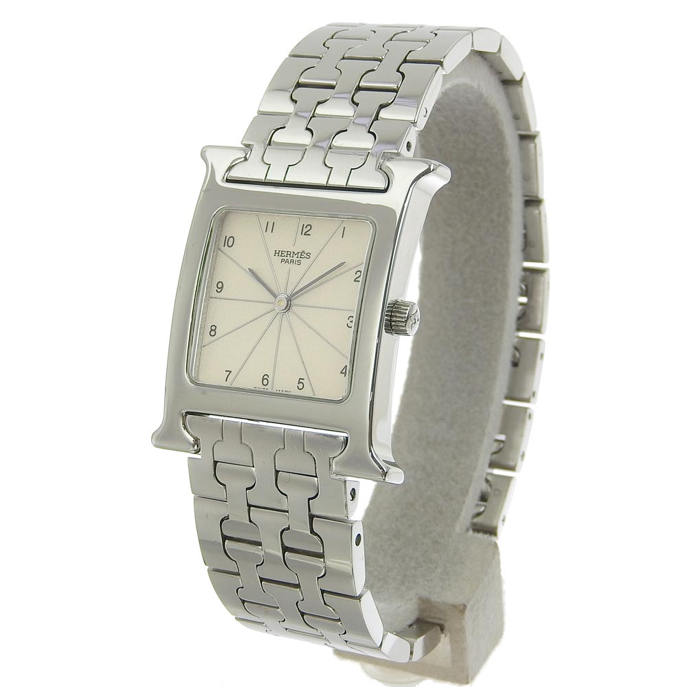HERMES Watches Quartz HH1.510 Stainless Steel Silver H watch Silver dial Women Used Authentic