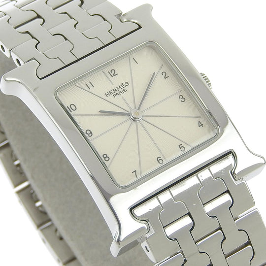 HERMES Watches Quartz HH1.510 Stainless Steel Silver H watch Silver dial Women Used Authentic