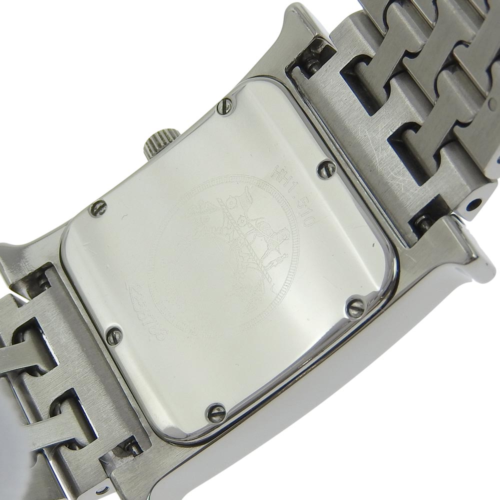 HERMES Watches Quartz HH1.510 Stainless Steel Silver H watch Silver dial Women Used Authentic