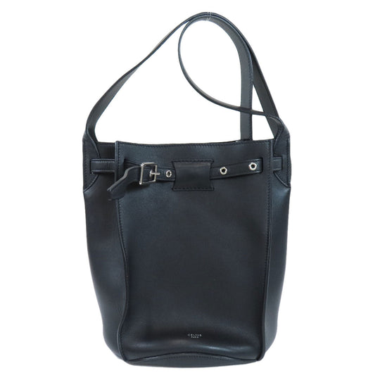 CELINE Shoulder Bag Calfskin black Big Bag Bucket Women Used Authentic