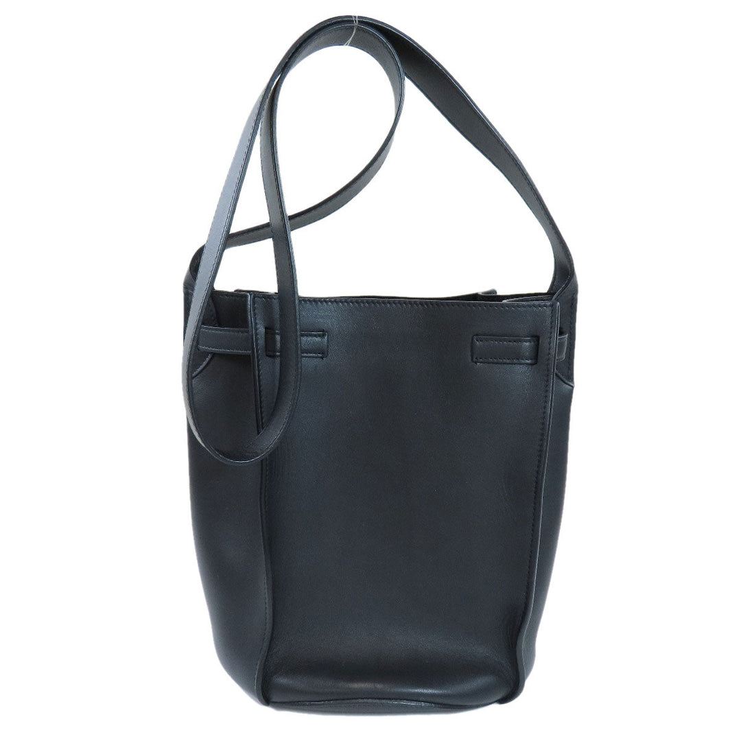 CELINE Shoulder Bag Calfskin black Big Bag Bucket Women Used Authentic