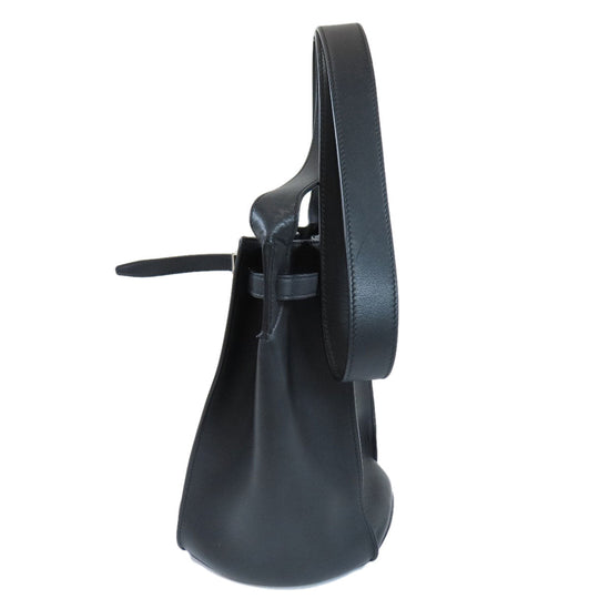 CELINE Shoulder Bag Calfskin black Big Bag Bucket Women Used Authentic