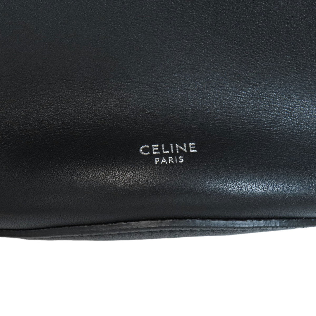 CELINE Shoulder Bag Calfskin black Big Bag Bucket Women Used Authentic