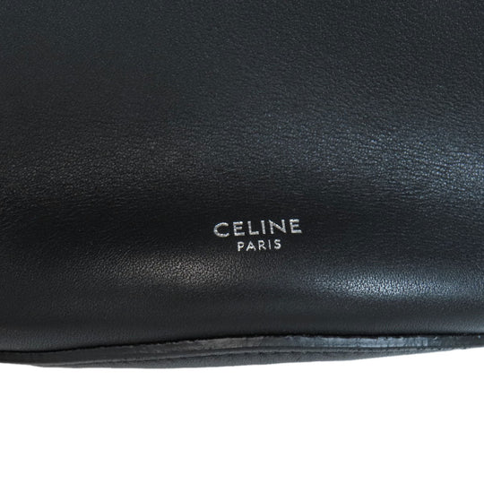 CELINE Shoulder Bag Calfskin black Big Bag Bucket Women Used Authentic