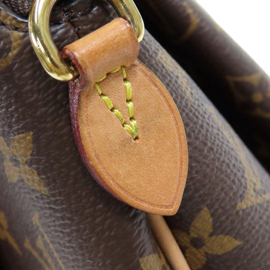 LOUIS VUITTON Handbag M44546 Monogram canvas Brown Rivory MM Monog Lamb Women Used Authentic