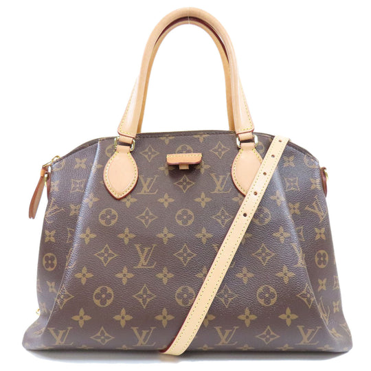 LOUIS VUITTON Handbag M44546 Monogram canvas Brown Rivory MM Monog Lamb Women Used Authentic