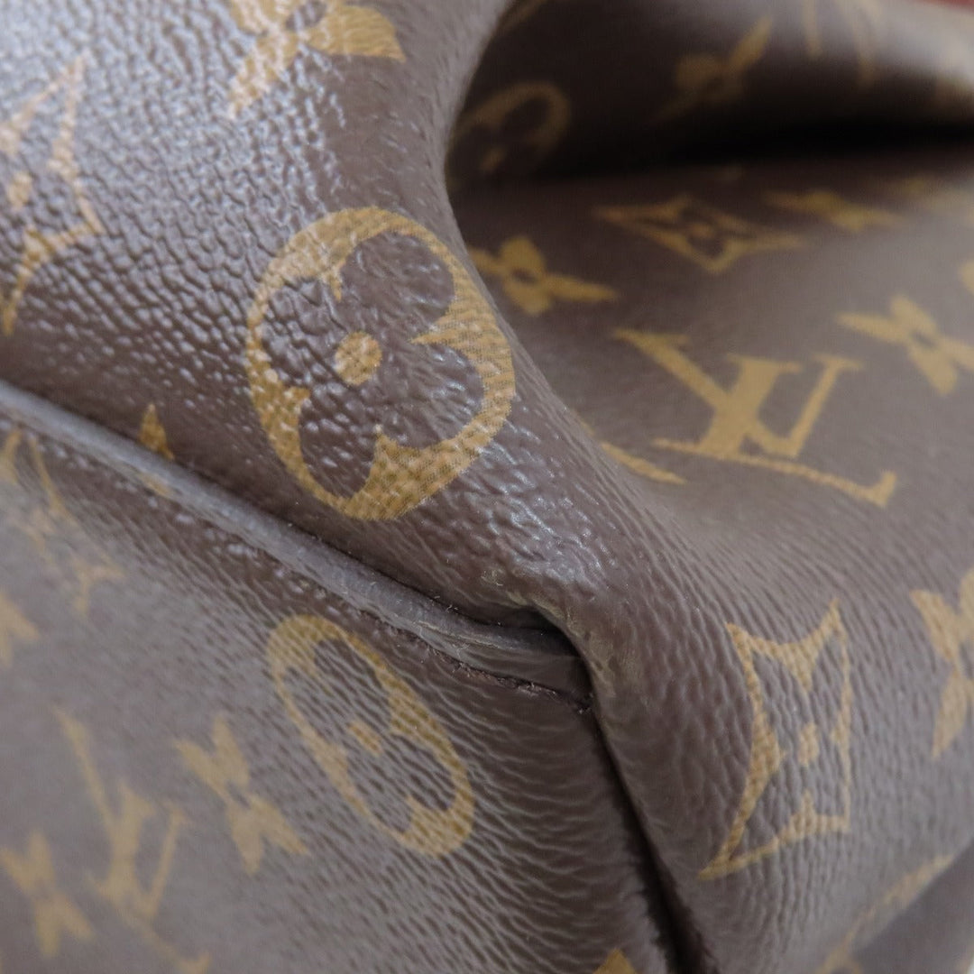 LOUIS VUITTON Handbag M44546 Monogram canvas Brown Rivory MM Monog Lamb Women Used Authentic